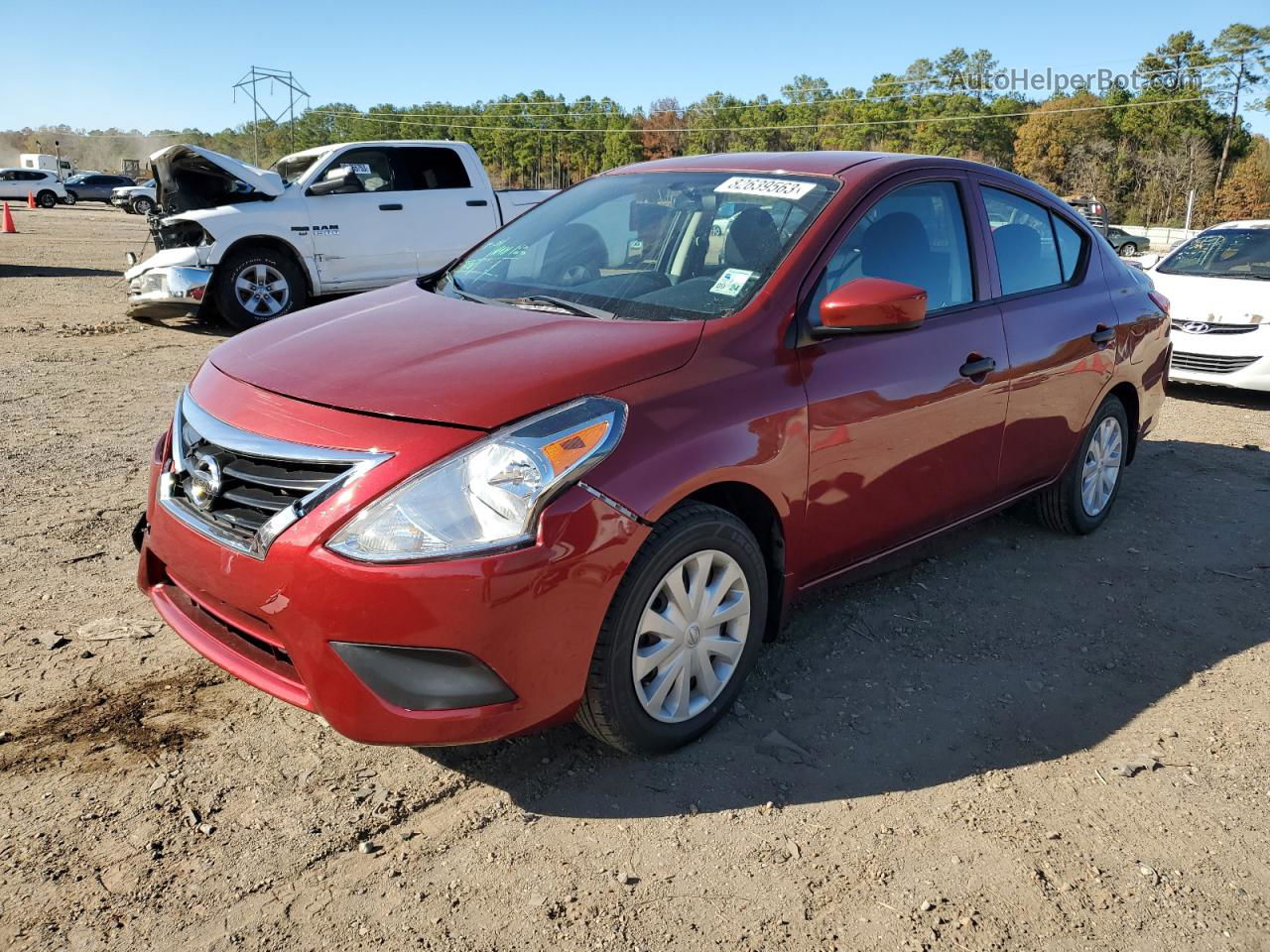 2018 Nissan Versa S Red vin: 3N1CN7AP5JL840267