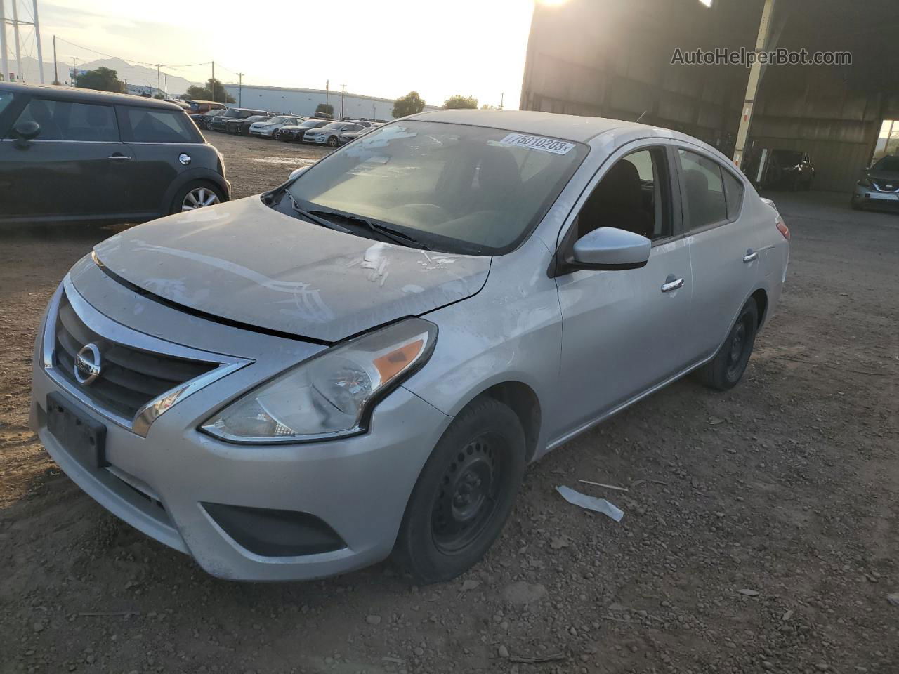 2018 Nissan Versa S Silver vin: 3N1CN7AP5JL864746