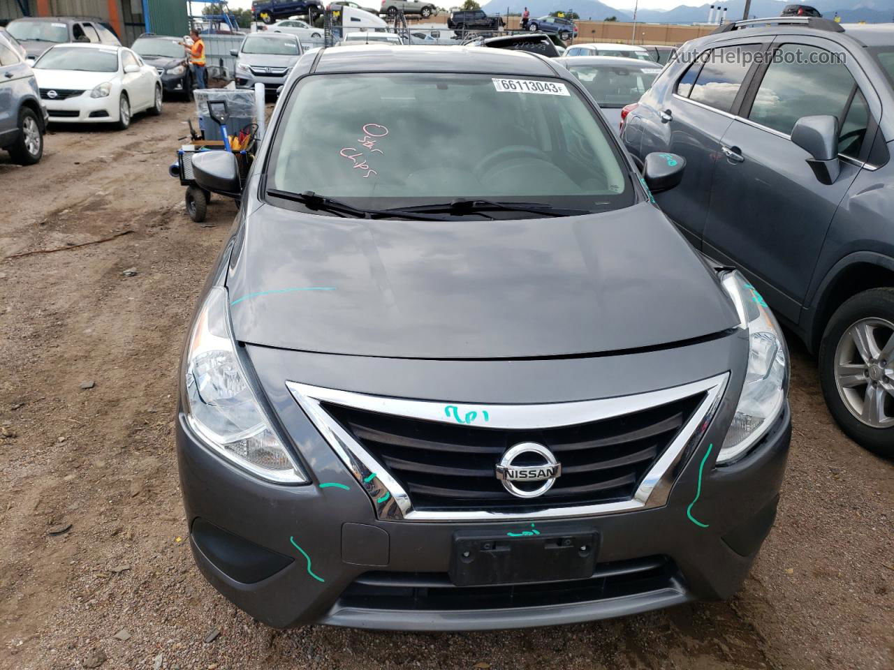 2018 Nissan Versa S Gray vin: 3N1CN7AP5JL884060