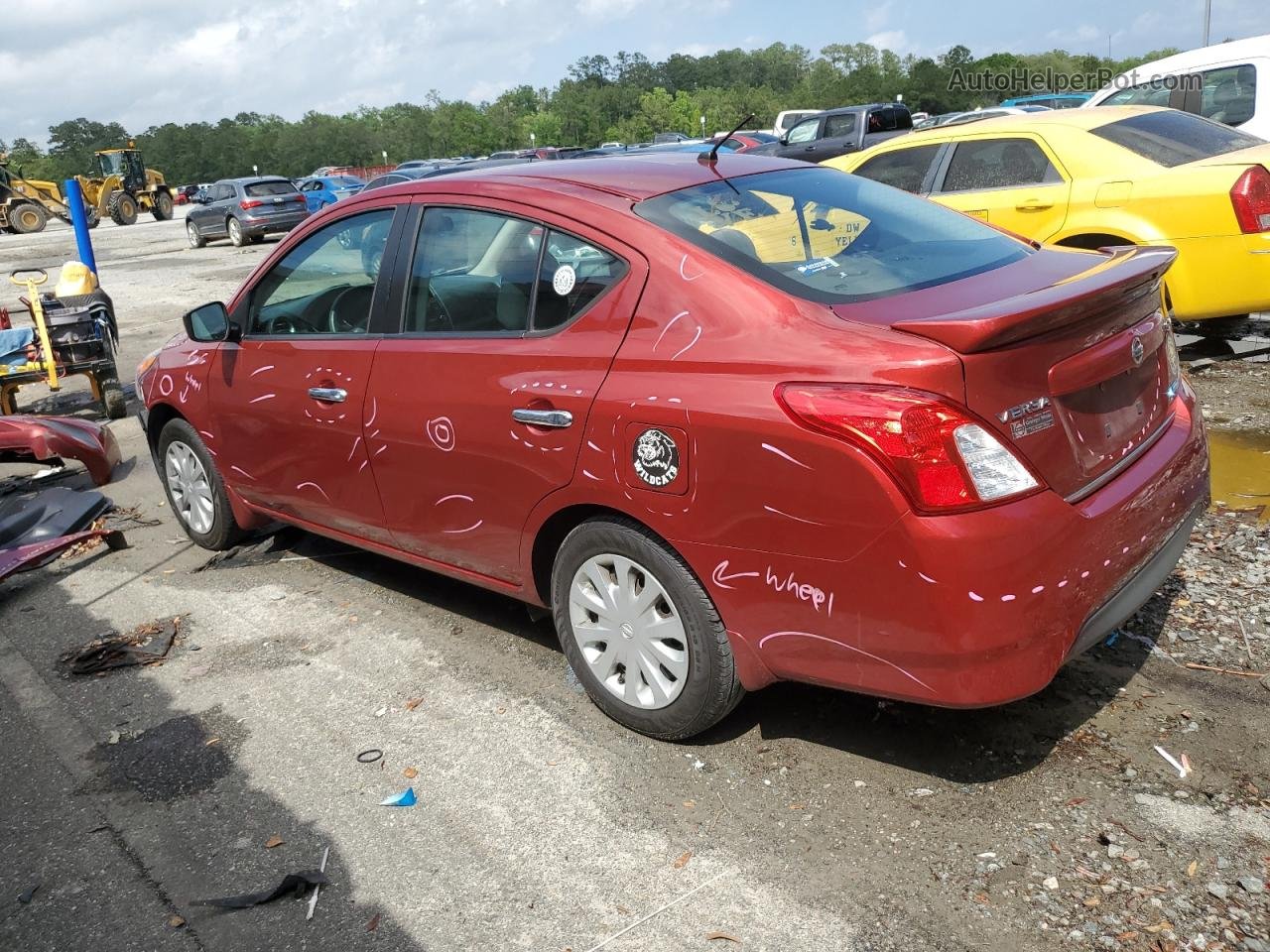 2016 Nissan Versa S Maroon vin: 3N1CN7AP6GL837936