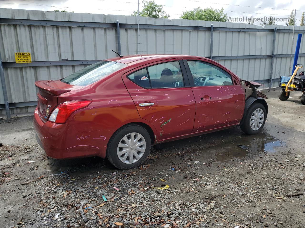 2016 Nissan Versa S Maroon vin: 3N1CN7AP6GL837936