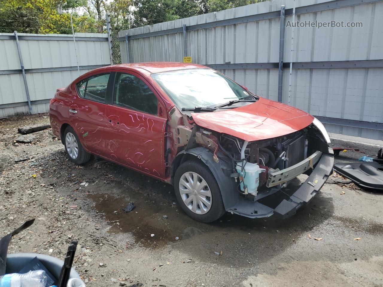 2016 Nissan Versa S Maroon vin: 3N1CN7AP6GL837936