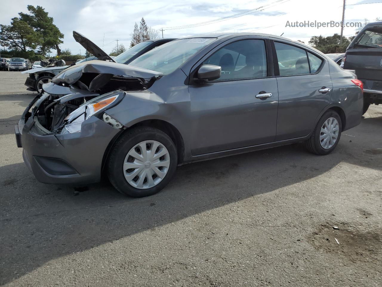 2016 Nissan Versa S Угольный vin: 3N1CN7AP6GL897957