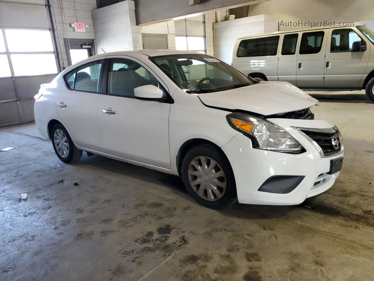 2018 Nissan Versa S White vin: 3N1CN7AP6JK416327