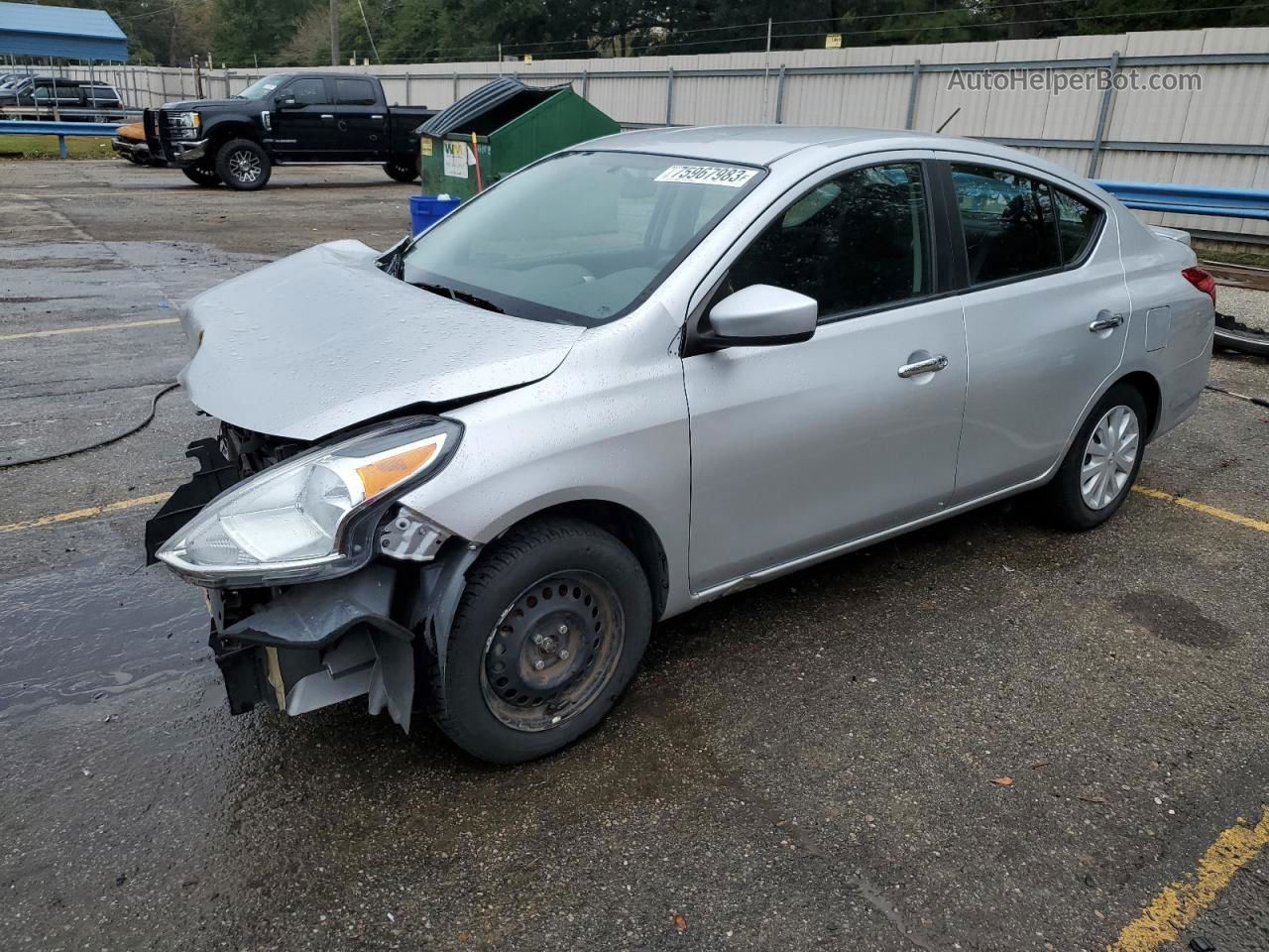 2018 Nissan Versa S Silver vin: 3N1CN7AP6JK437372