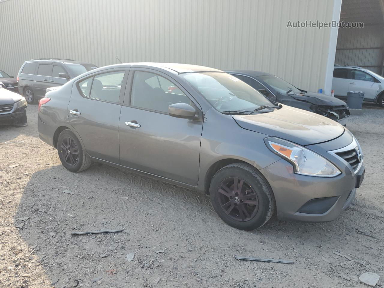 2018 Nissan Versa S Gray vin: 3N1CN7AP6JL812638