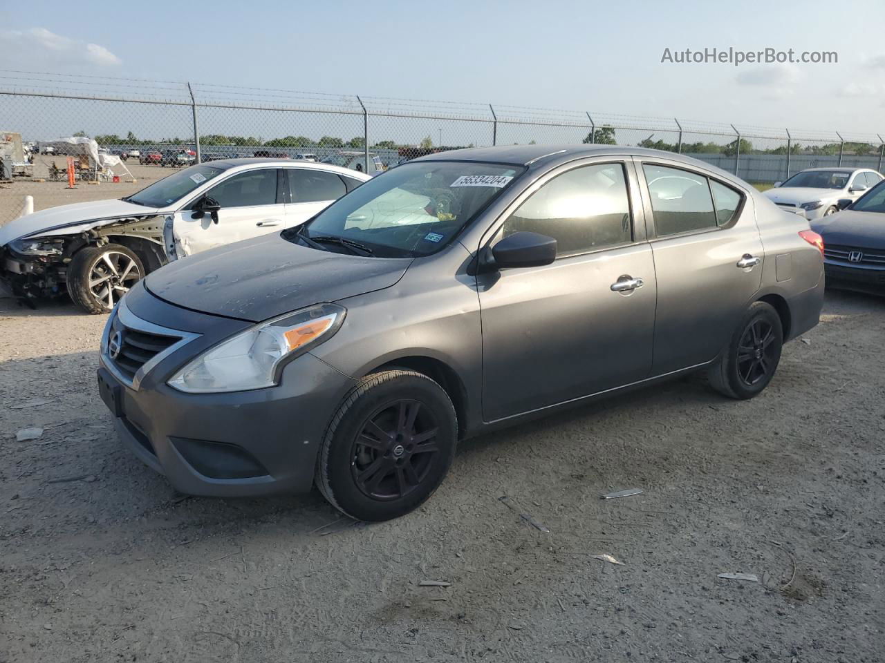 2018 Nissan Versa S Gray vin: 3N1CN7AP6JL812638