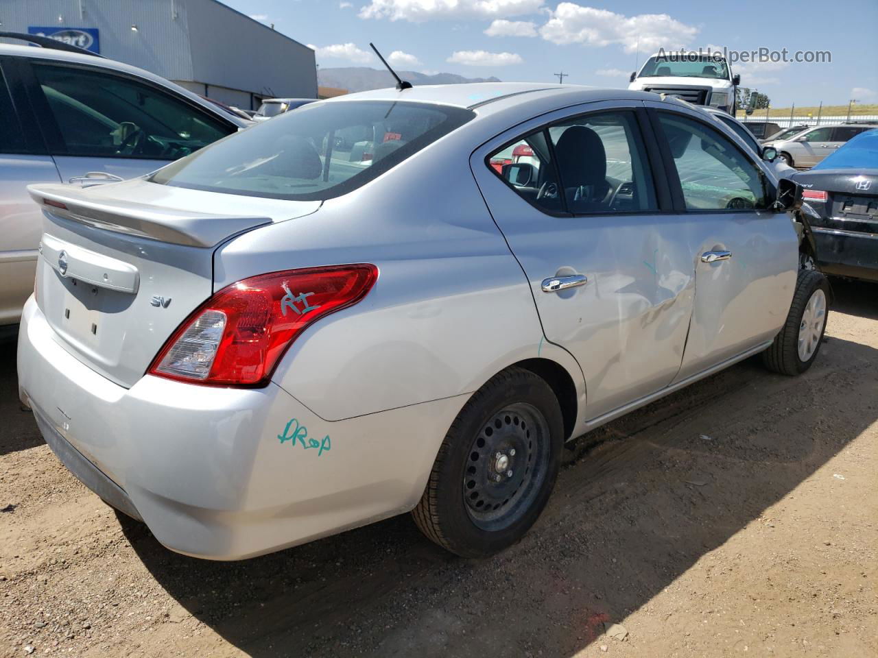 2018 Nissan Versa S Silver vin: 3N1CN7AP6JL821629