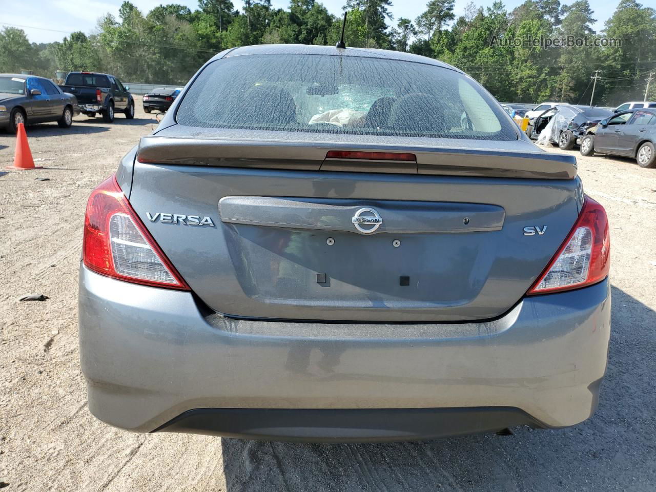 2018 Nissan Versa S Gray vin: 3N1CN7AP6JL842013