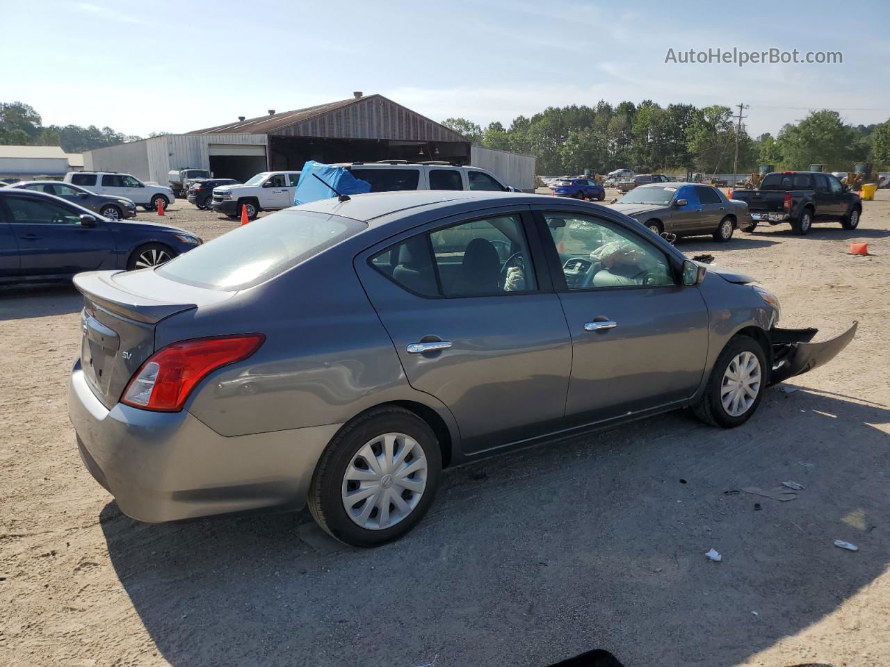 2018 Nissan Versa S Gray vin: 3N1CN7AP6JL842013