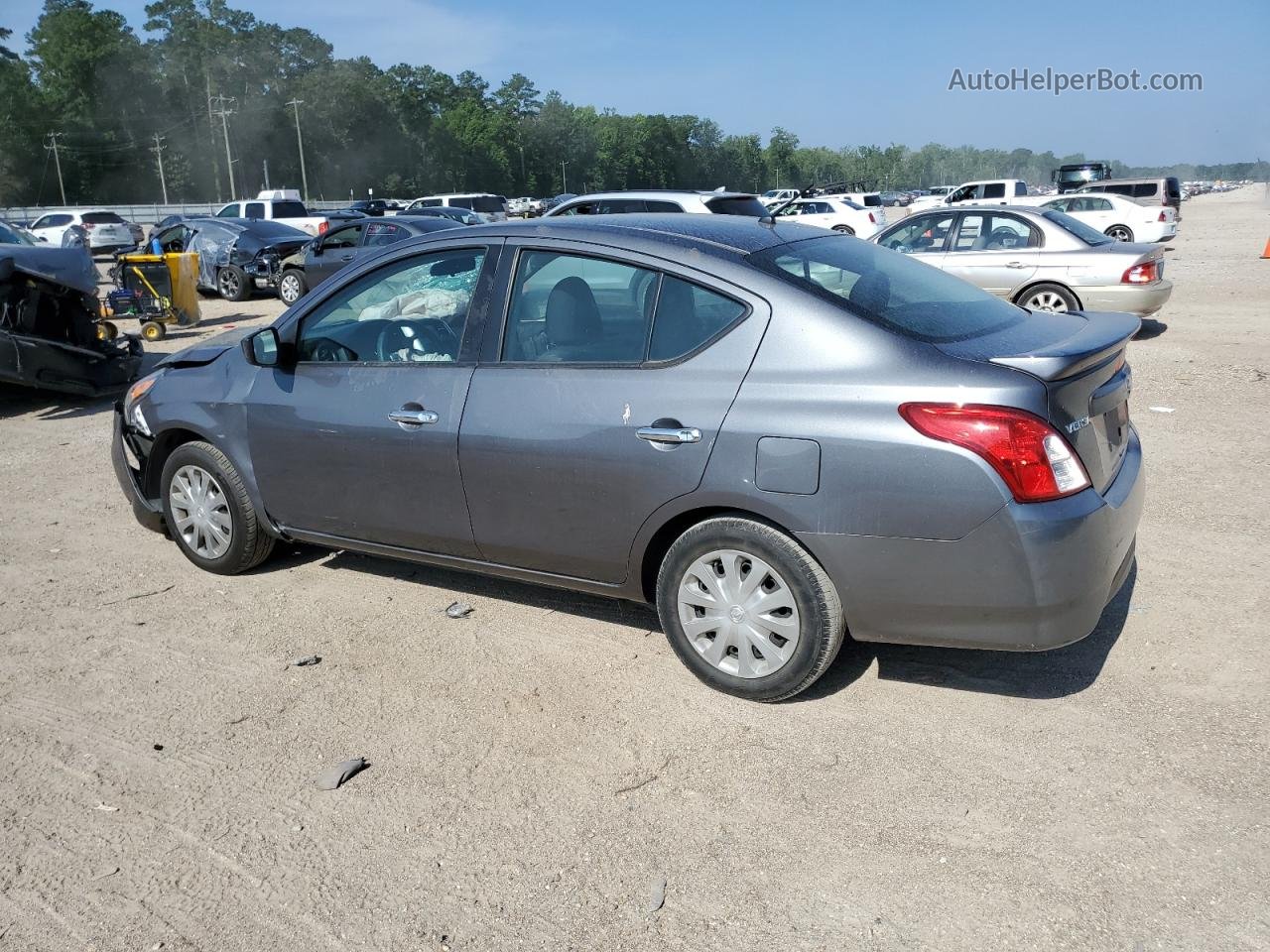 2018 Nissan Versa S Gray vin: 3N1CN7AP6JL842013