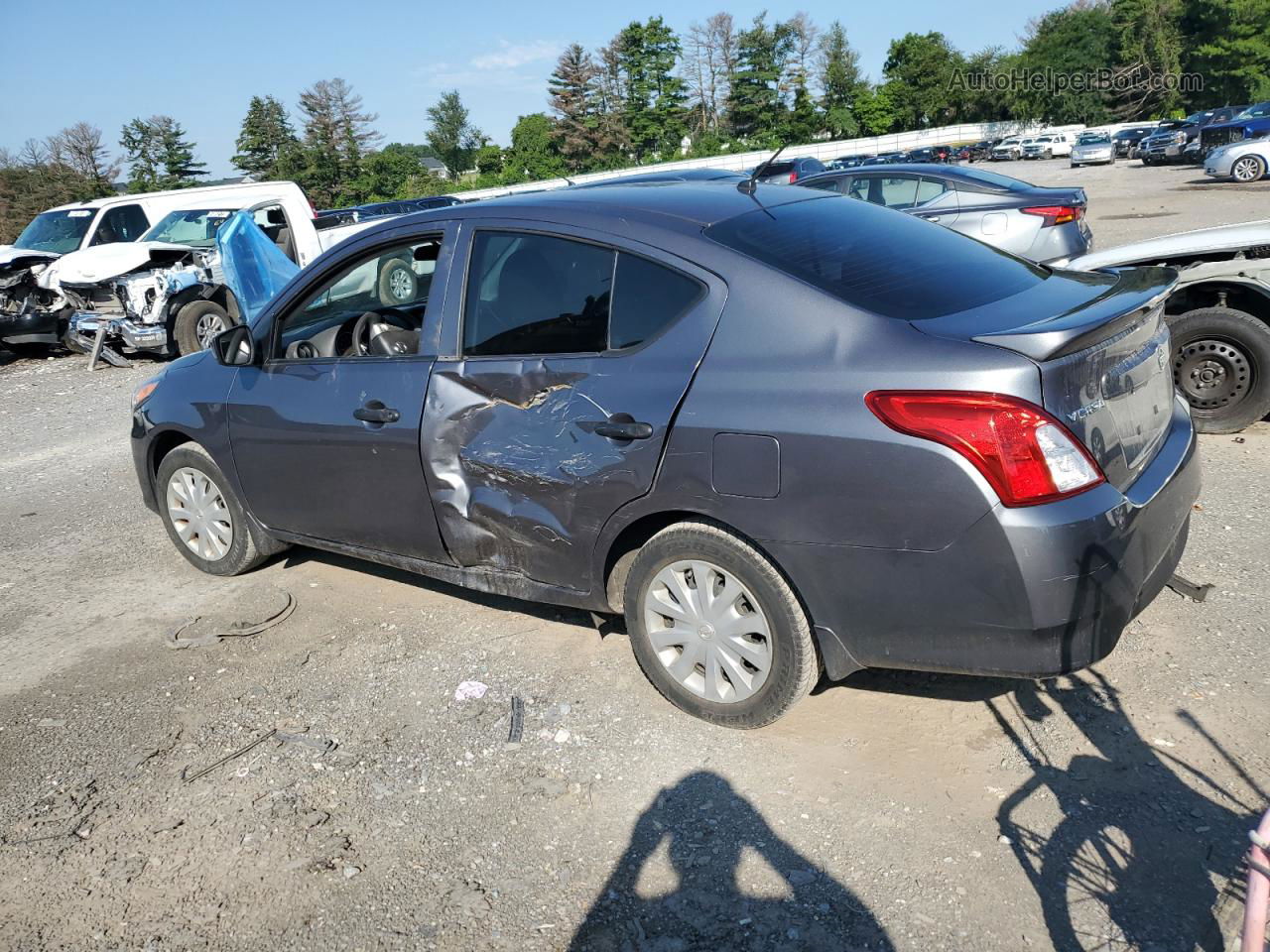 2018 Nissan Versa S Charcoal vin: 3N1CN7AP6JL852086