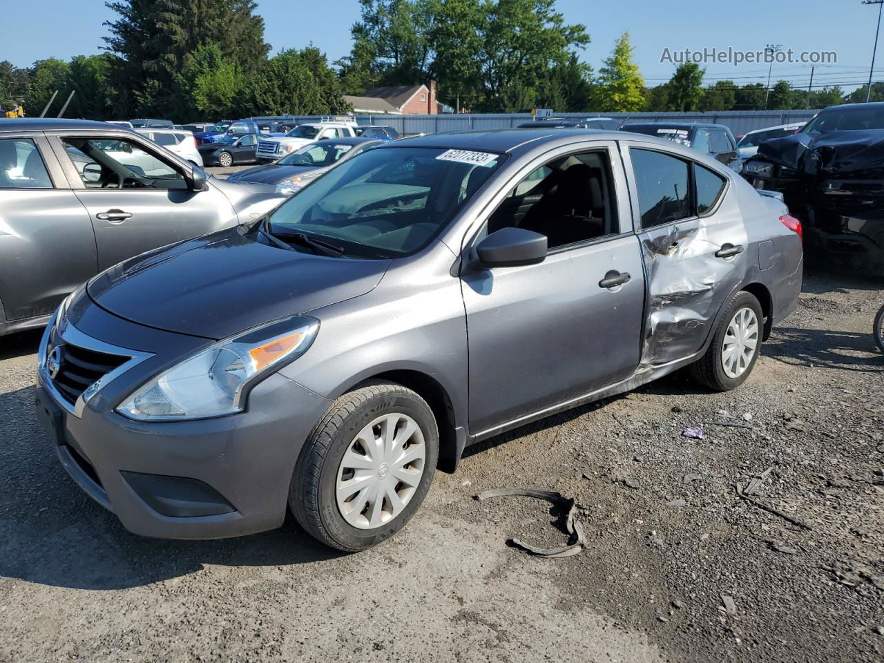 2018 Nissan Versa S Charcoal vin: 3N1CN7AP6JL852086