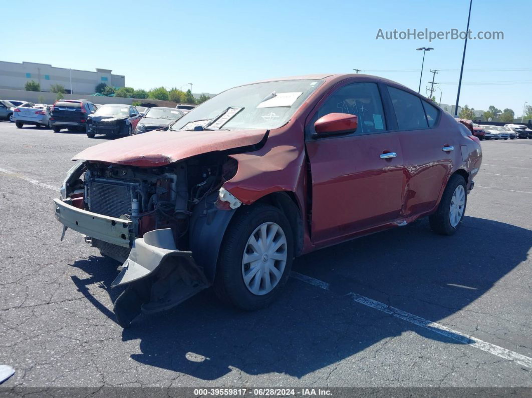 2018 Nissan Versa 1.6 Sv Burgundy vin: 3N1CN7AP6JL861029