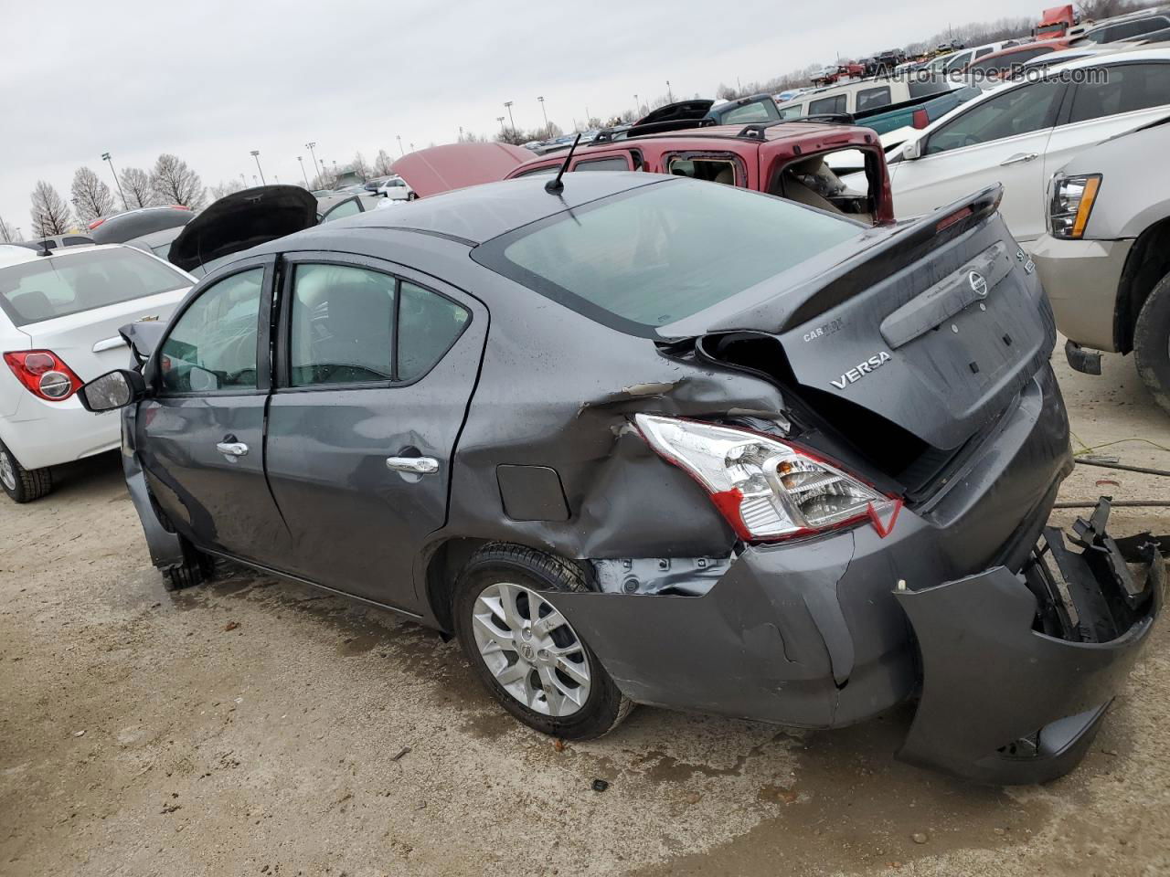 2018 Nissan Versa S Gray vin: 3N1CN7AP6JL878610