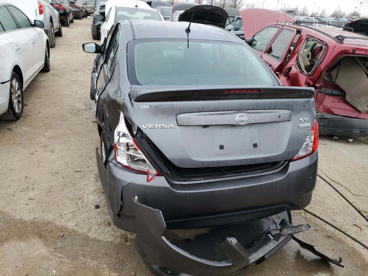 2018 Nissan Versa S Gray vin: 3N1CN7AP6JL878610