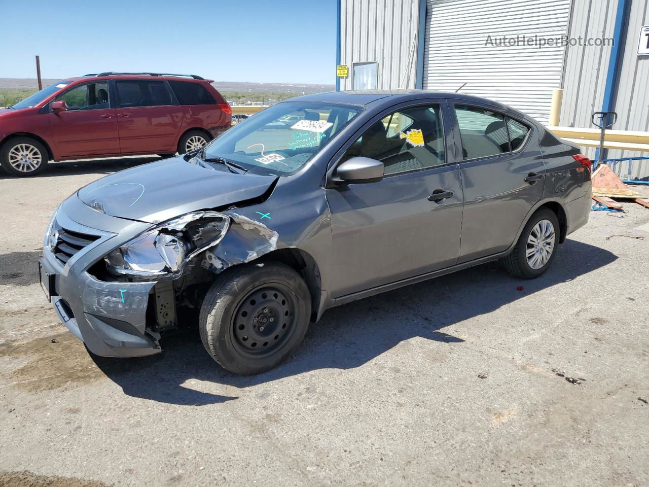 2018 Nissan Versa S Gray vin: 3N1CN7AP7JL809473