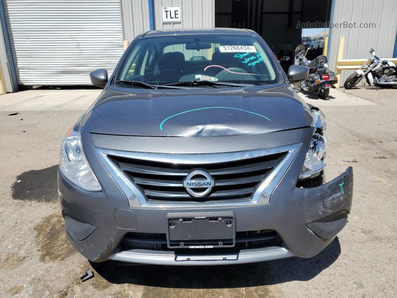 2018 Nissan Versa S Gray vin: 3N1CN7AP7JL809473