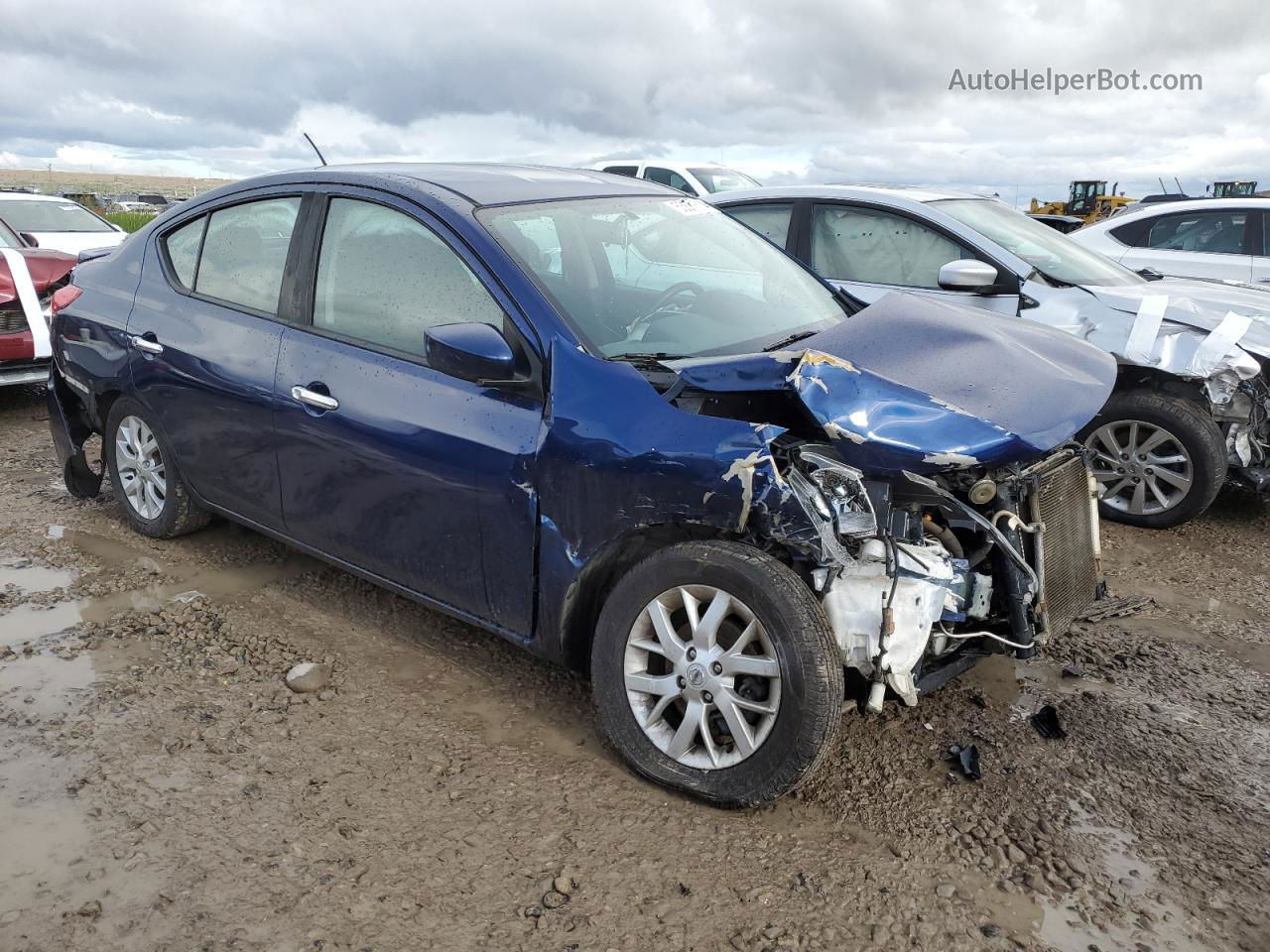 2018 Nissan Versa S Blue vin: 3N1CN7AP7JL822188