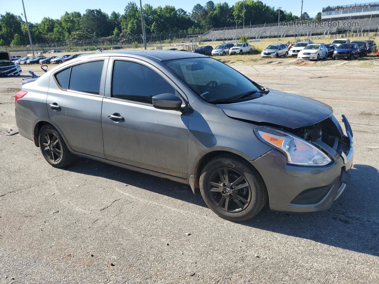 2018 Nissan Versa S Gray vin: 3N1CN7AP7JL831599