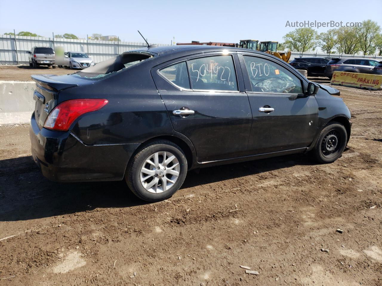 2018 Nissan Versa S Black vin: 3N1CN7AP7JL837726