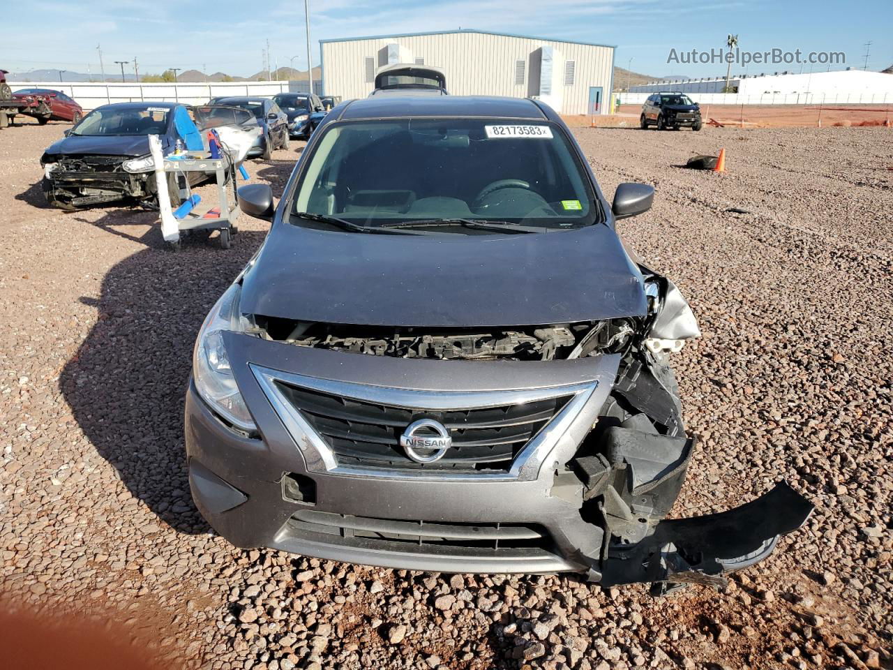 2018 Nissan Versa S Серый vin: 3N1CN7AP7JL838293