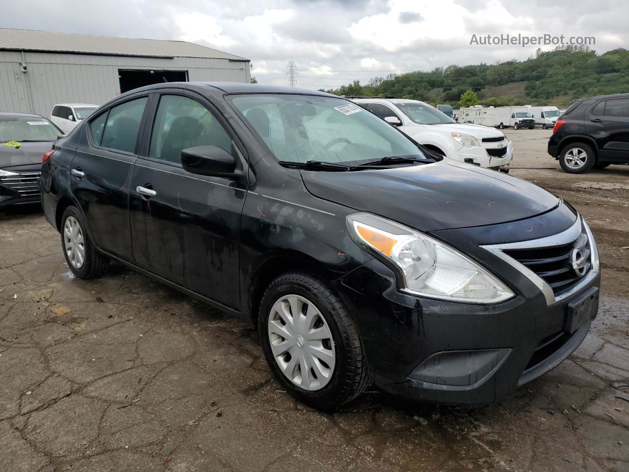 2018 Nissan Versa S Black vin: 3N1CN7AP7JL865512