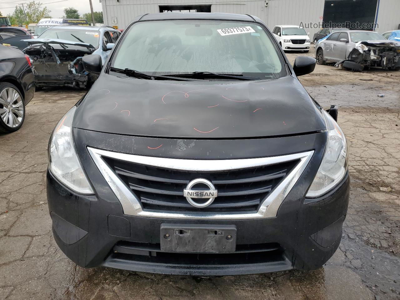 2018 Nissan Versa S Black vin: 3N1CN7AP7JL865512