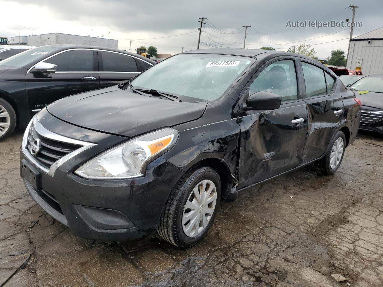 2018 Nissan Versa S Black vin: 3N1CN7AP7JL865512