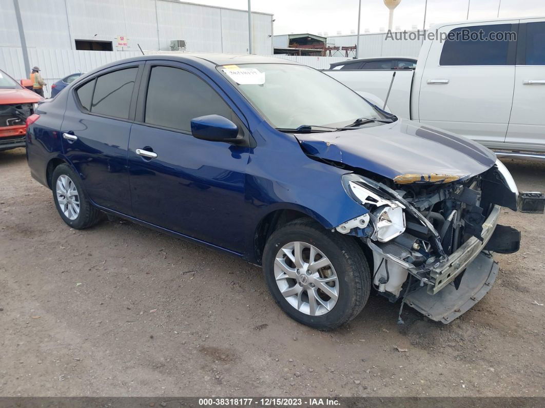 2018 Nissan Versa 1.6 Sv Blue vin: 3N1CN7AP7JL871410