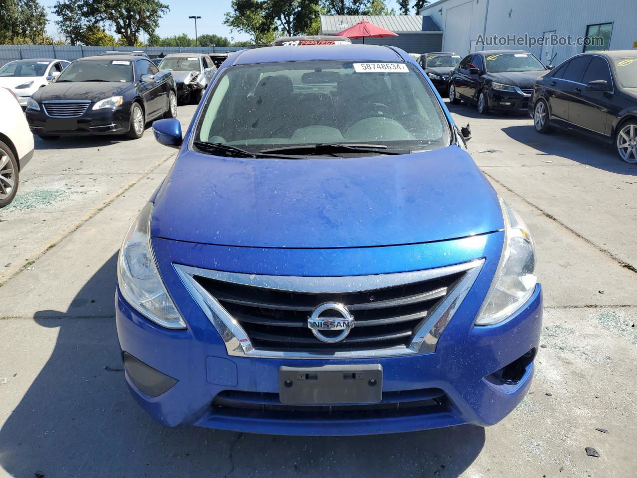 2016 Nissan Versa S Синий vin: 3N1CN7AP8GL876852