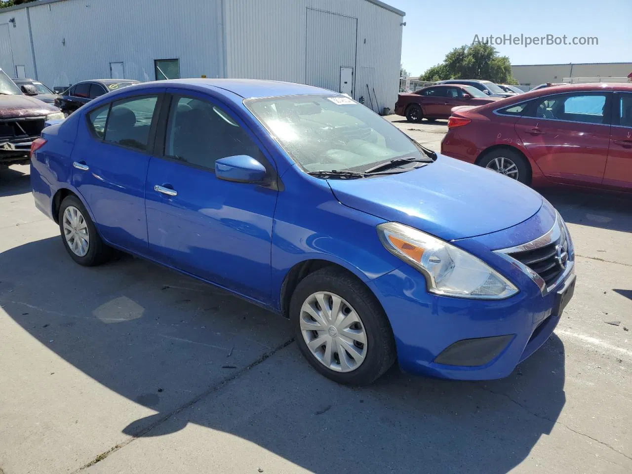 2016 Nissan Versa S Синий vin: 3N1CN7AP8GL876852