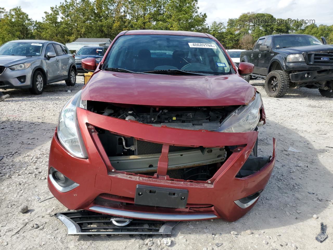 2018 Nissan Versa S Red vin: 3N1CN7AP8JL802922