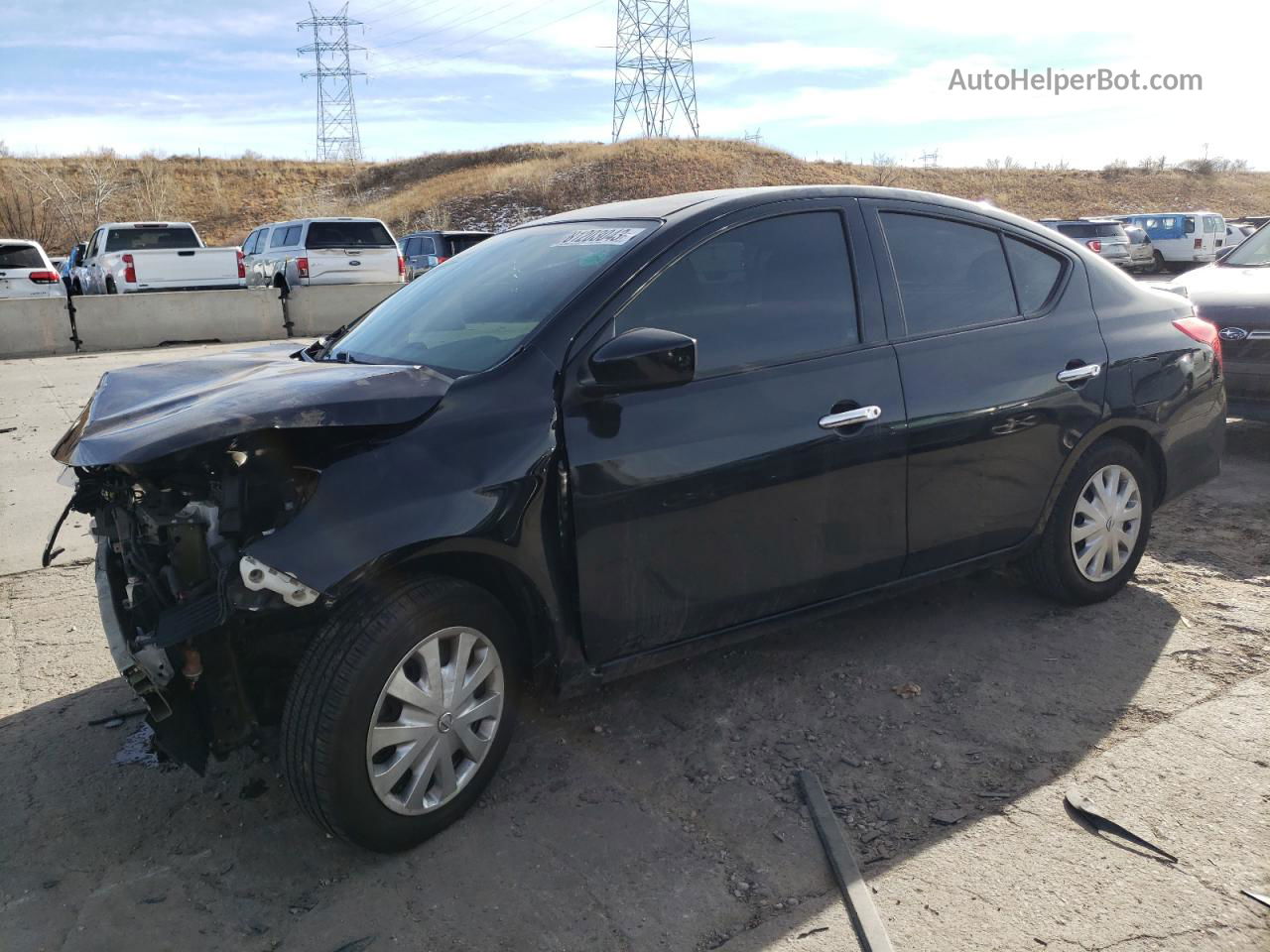 2018 Nissan Versa S Black vin: 3N1CN7AP8JL809966