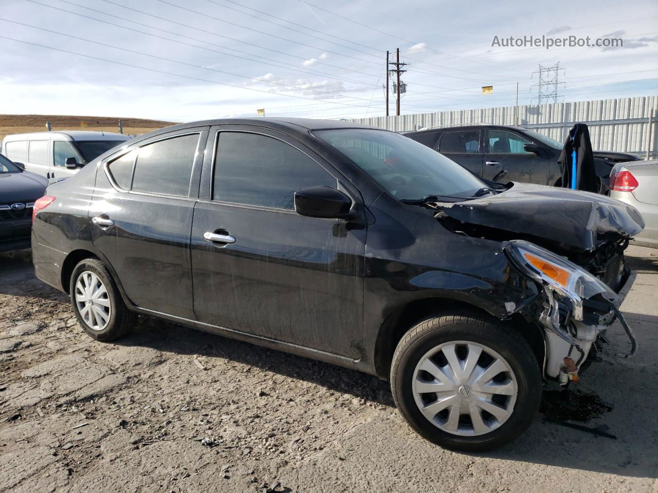 2018 Nissan Versa S Black vin: 3N1CN7AP8JL809966