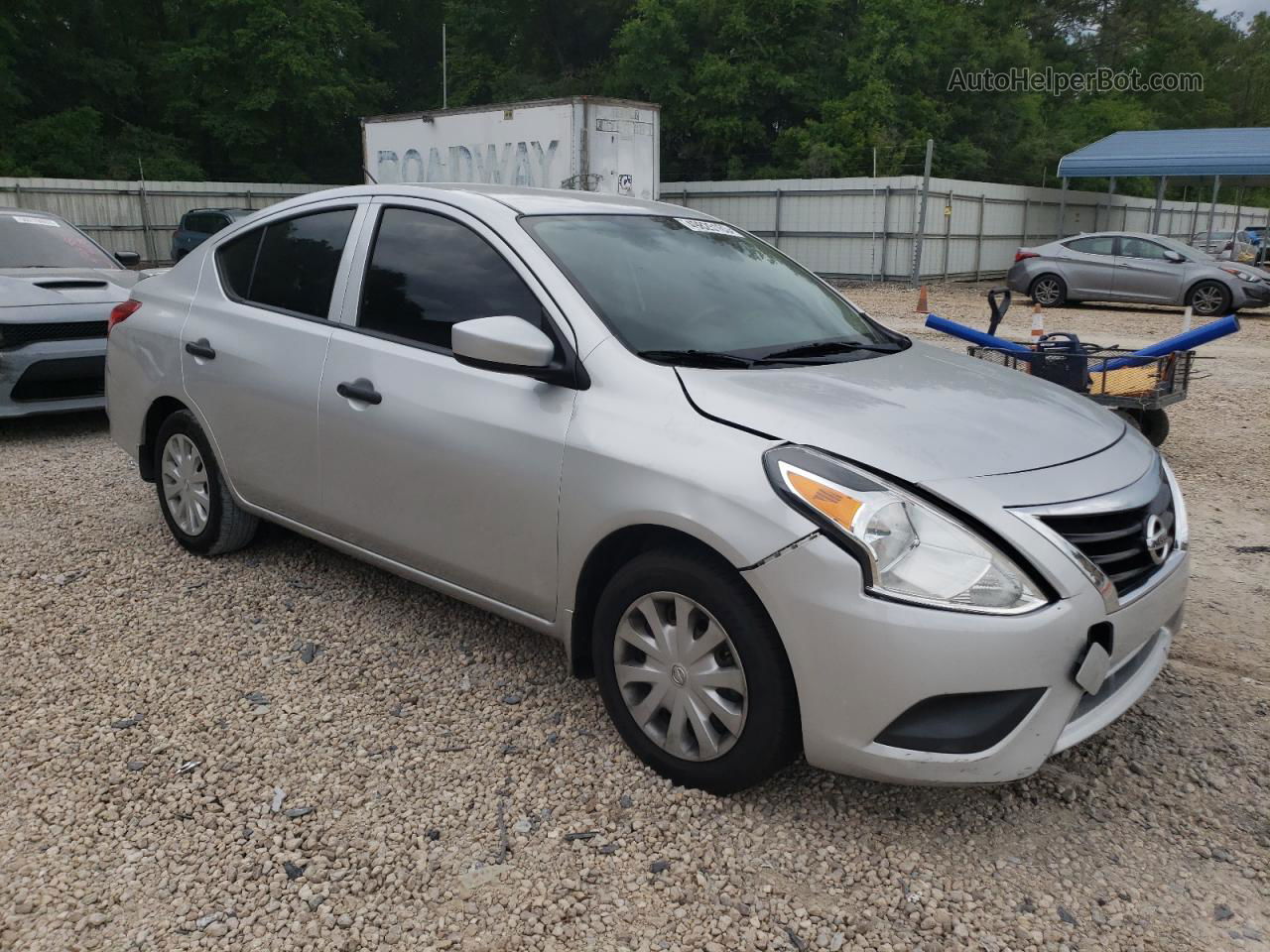 2018 Nissan Versa S Silver vin: 3N1CN7AP8JL830378