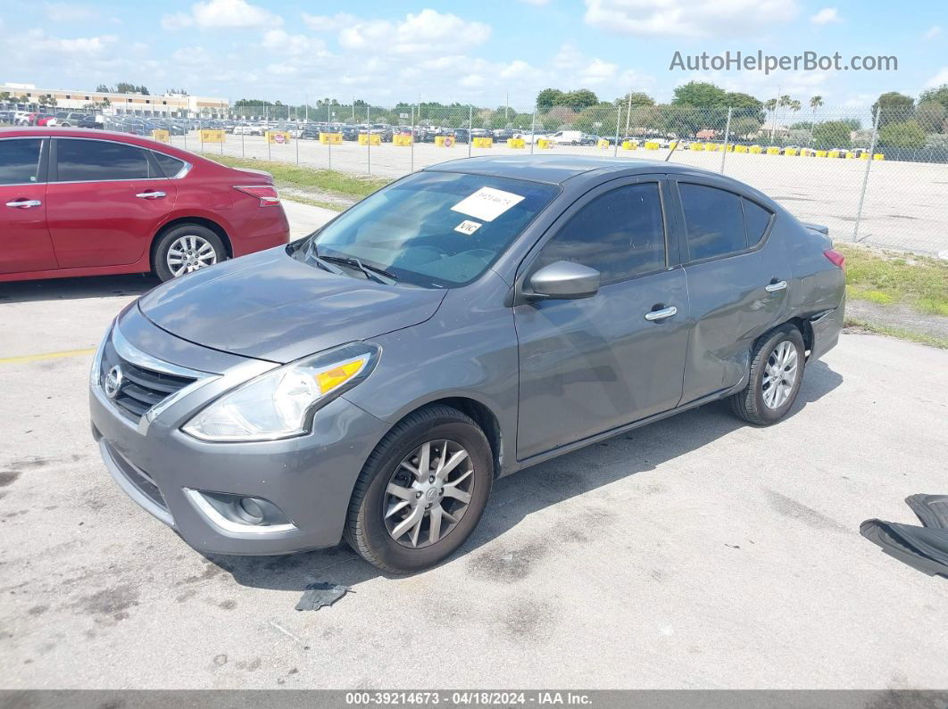 2018 Nissan Versa 1.6 Sv Gray vin: 3N1CN7AP8JL855703