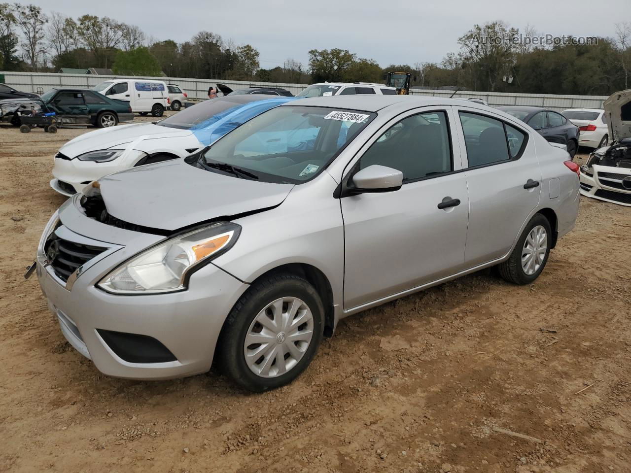 2018 Nissan Versa S Silver vin: 3N1CN7AP8JL856057