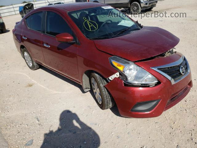 2018 Nissan Versa S Maroon vin: 3N1CN7AP8JL882920