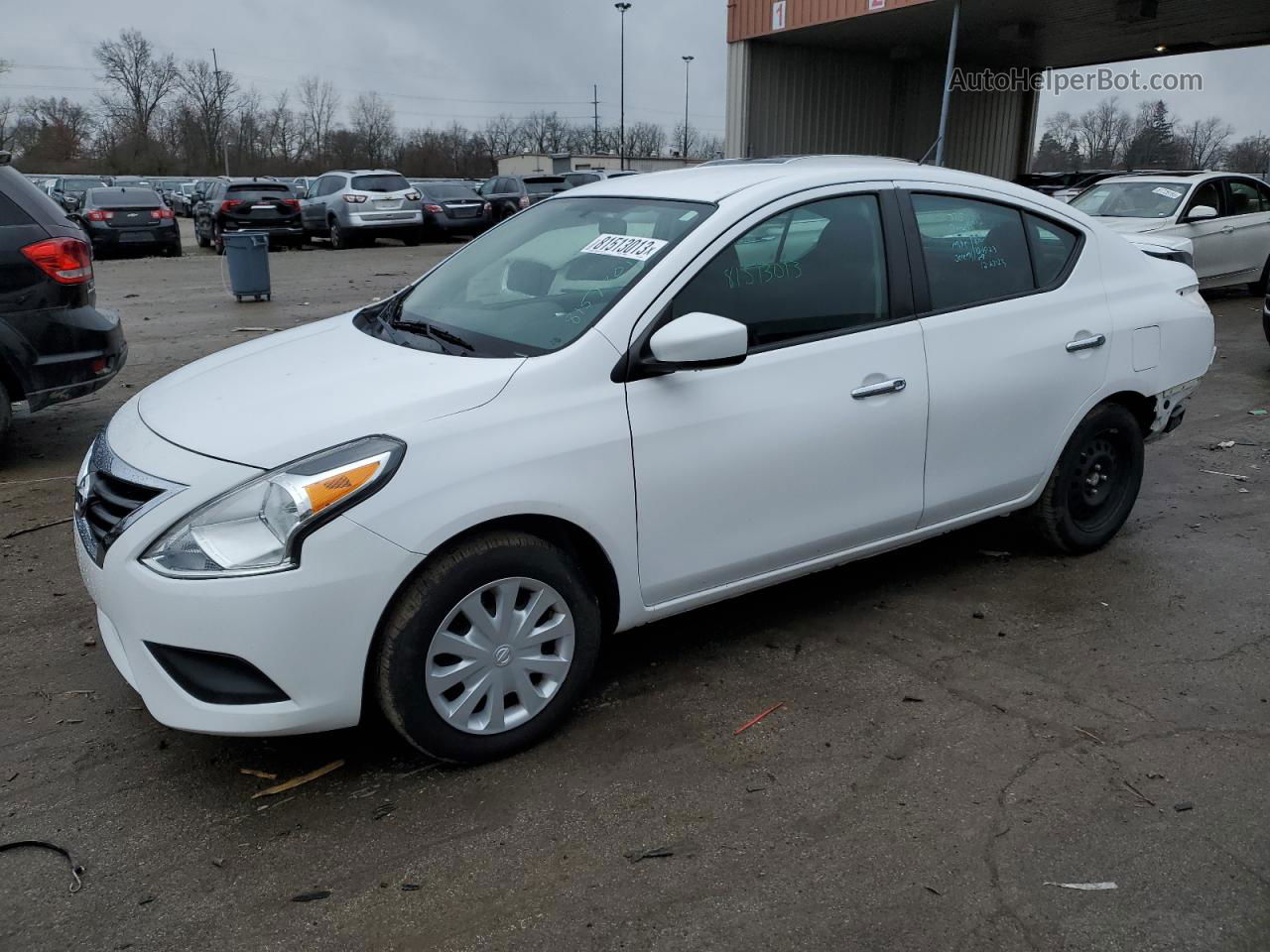 2018 Nissan Versa S White vin: 3N1CN7AP8JL883033