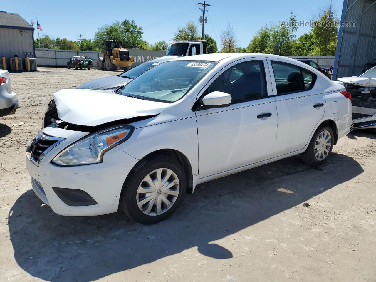 2016 Nissan Versa S White vin: 3N1CN7AP9GL826252