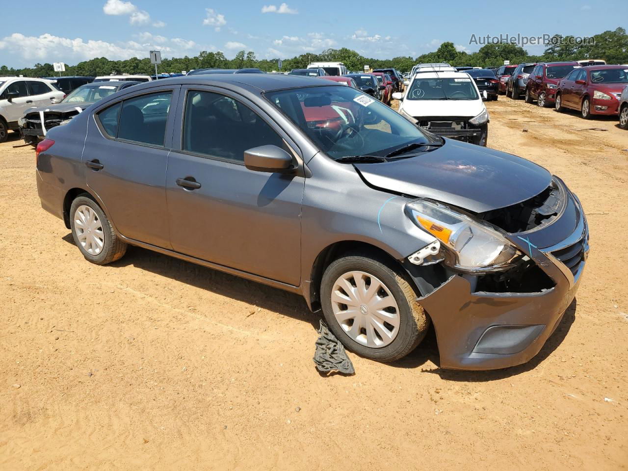 2016 Nissan Versa S Gray vin: 3N1CN7AP9GL845741