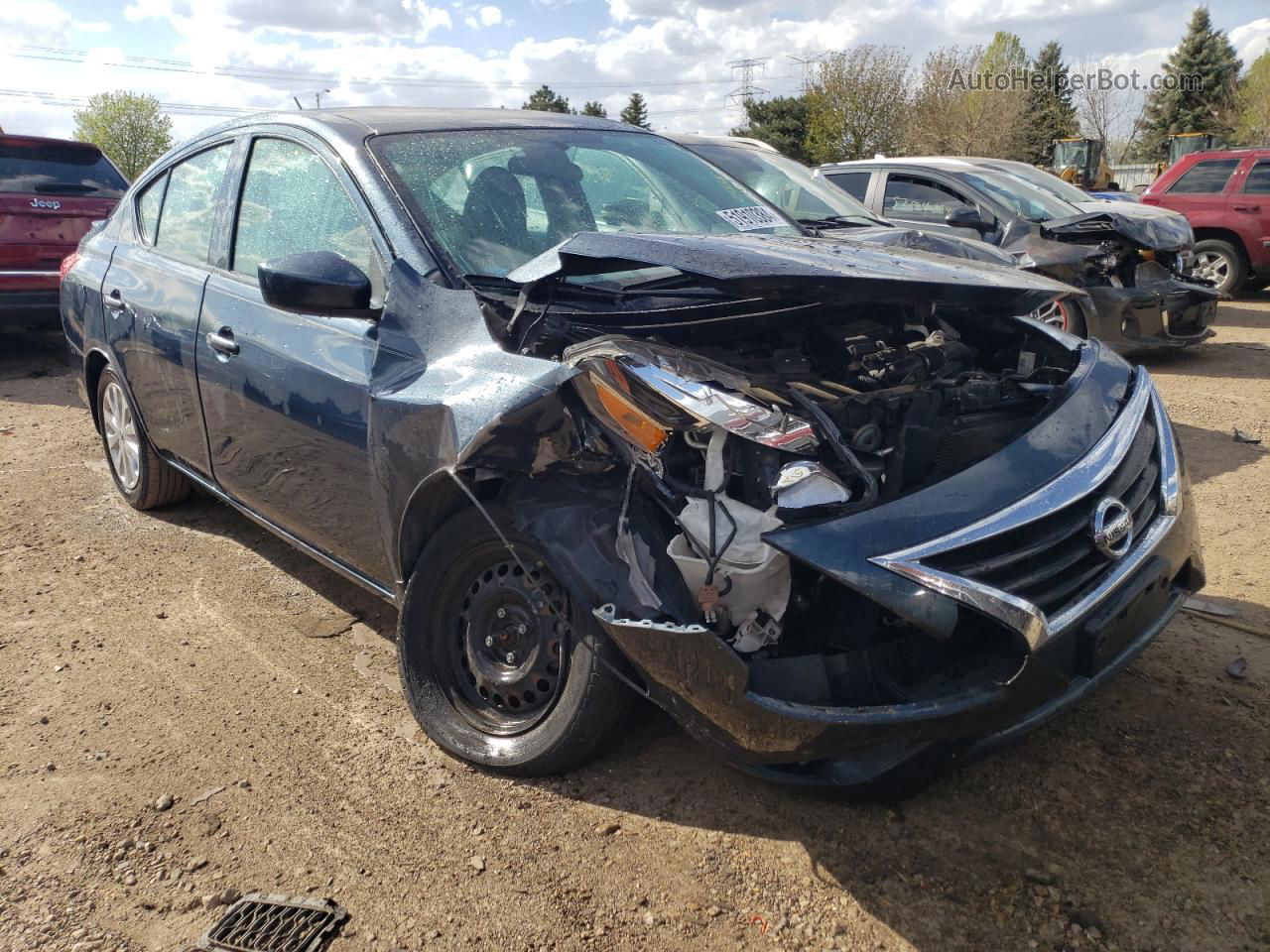 2016 Nissan Versa S Blue vin: 3N1CN7AP9GL859056