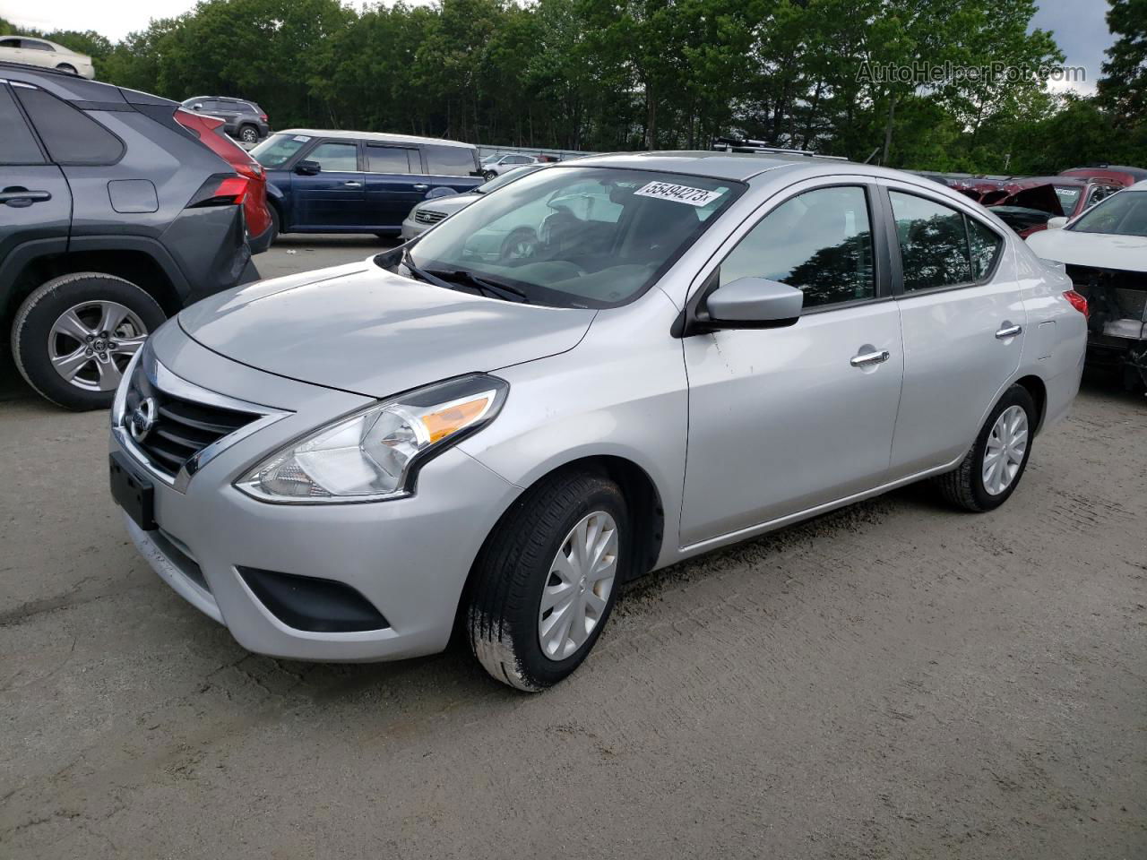 2018 Nissan Versa S Silver vin: 3N1CN7AP9JK406794