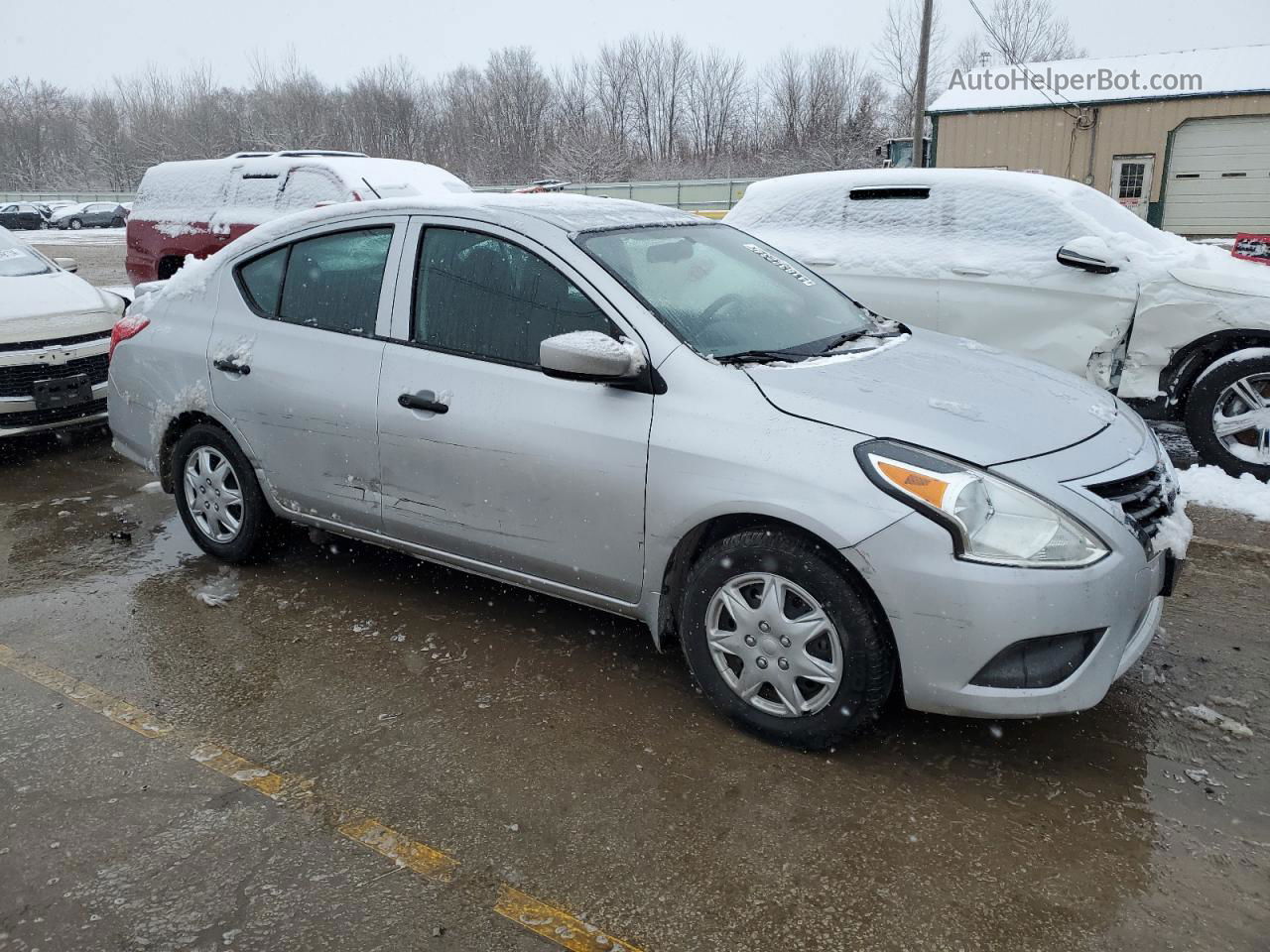 2018 Nissan Versa S Silver vin: 3N1CN7AP9JL801424