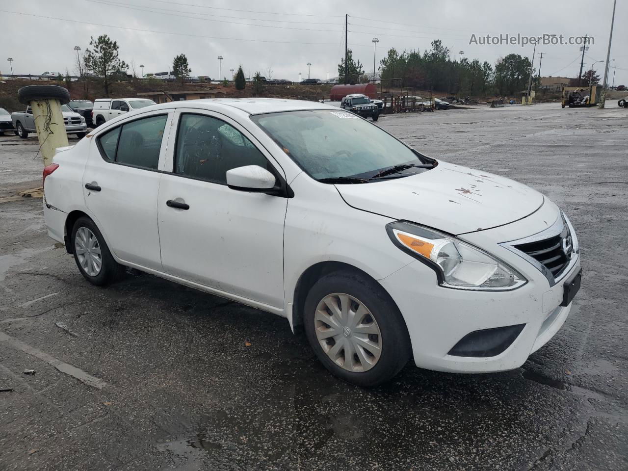 2018 Nissan Versa S White vin: 3N1CN7AP9JL806414