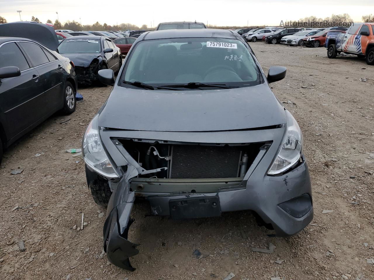 2018 Nissan Versa S Gray vin: 3N1CN7AP9JL807675