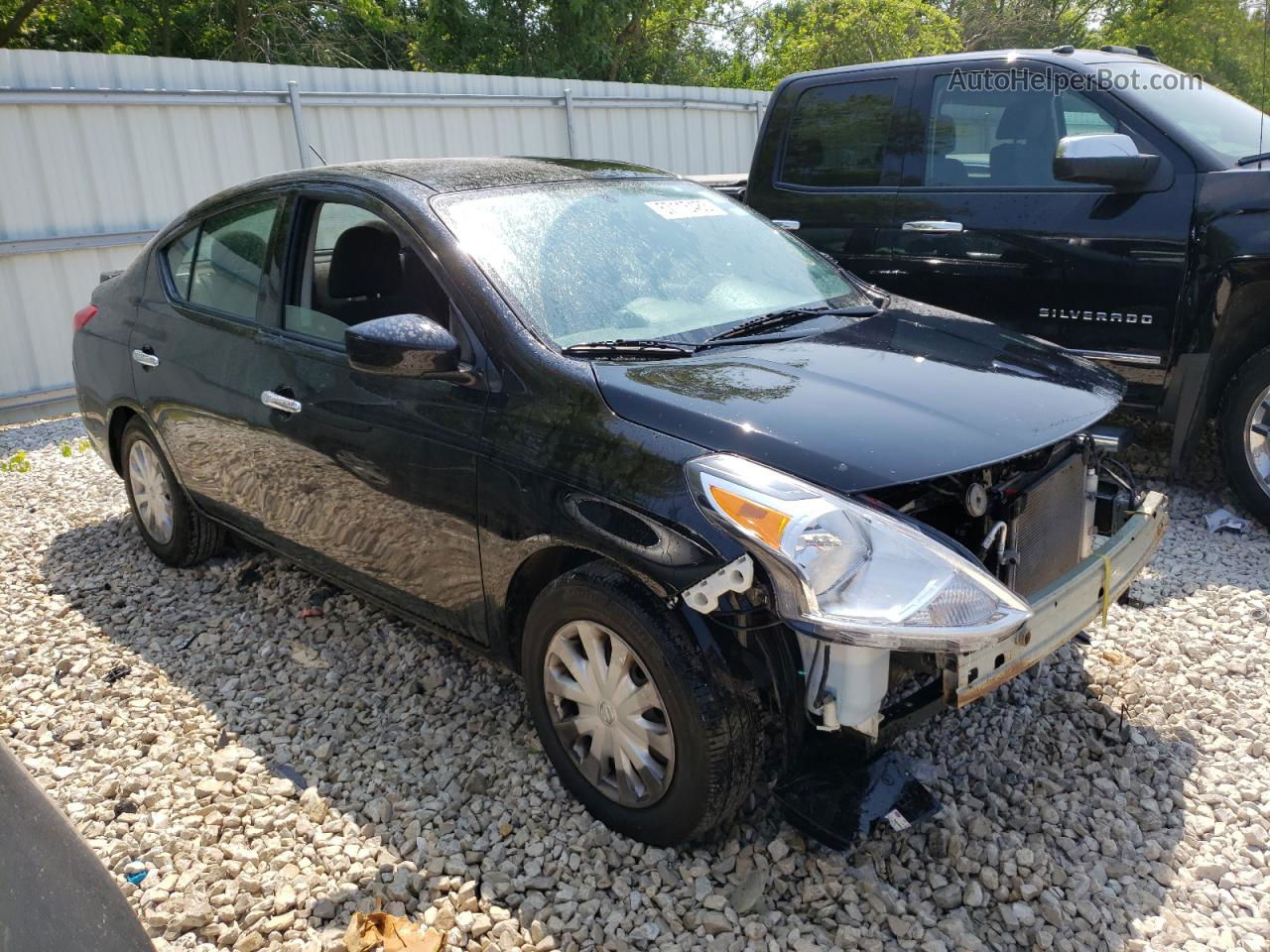 2018 Nissan Versa S Black vin: 3N1CN7AP9JL824685