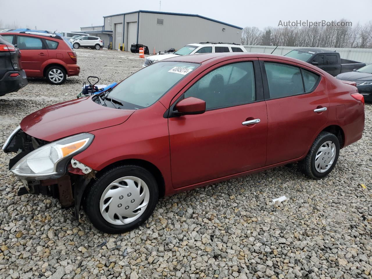 2018 Nissan Versa S Красный vin: 3N1CN7AP9JL834018