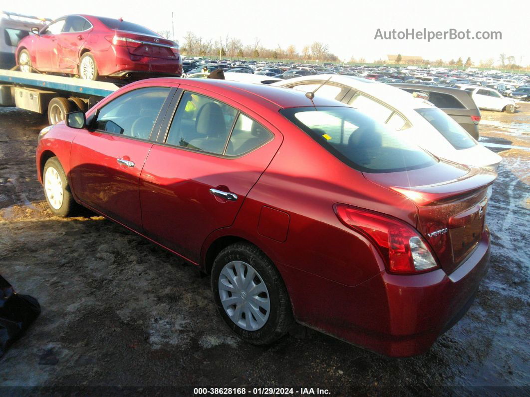 2018 Nissan Versa 1.6 Sv Красный vin: 3N1CN7AP9JL835010